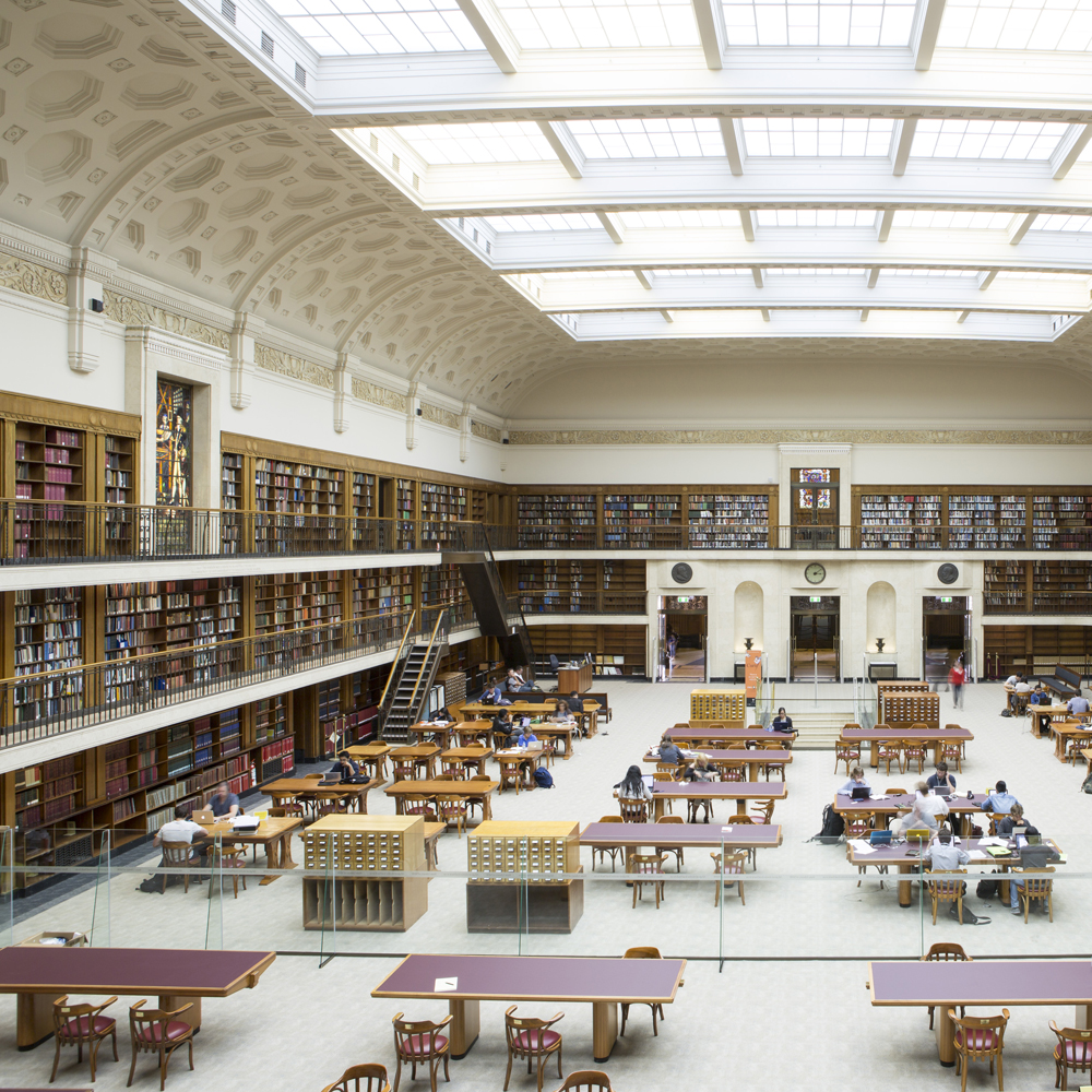 Mitchell Reading Room with new glass panel 