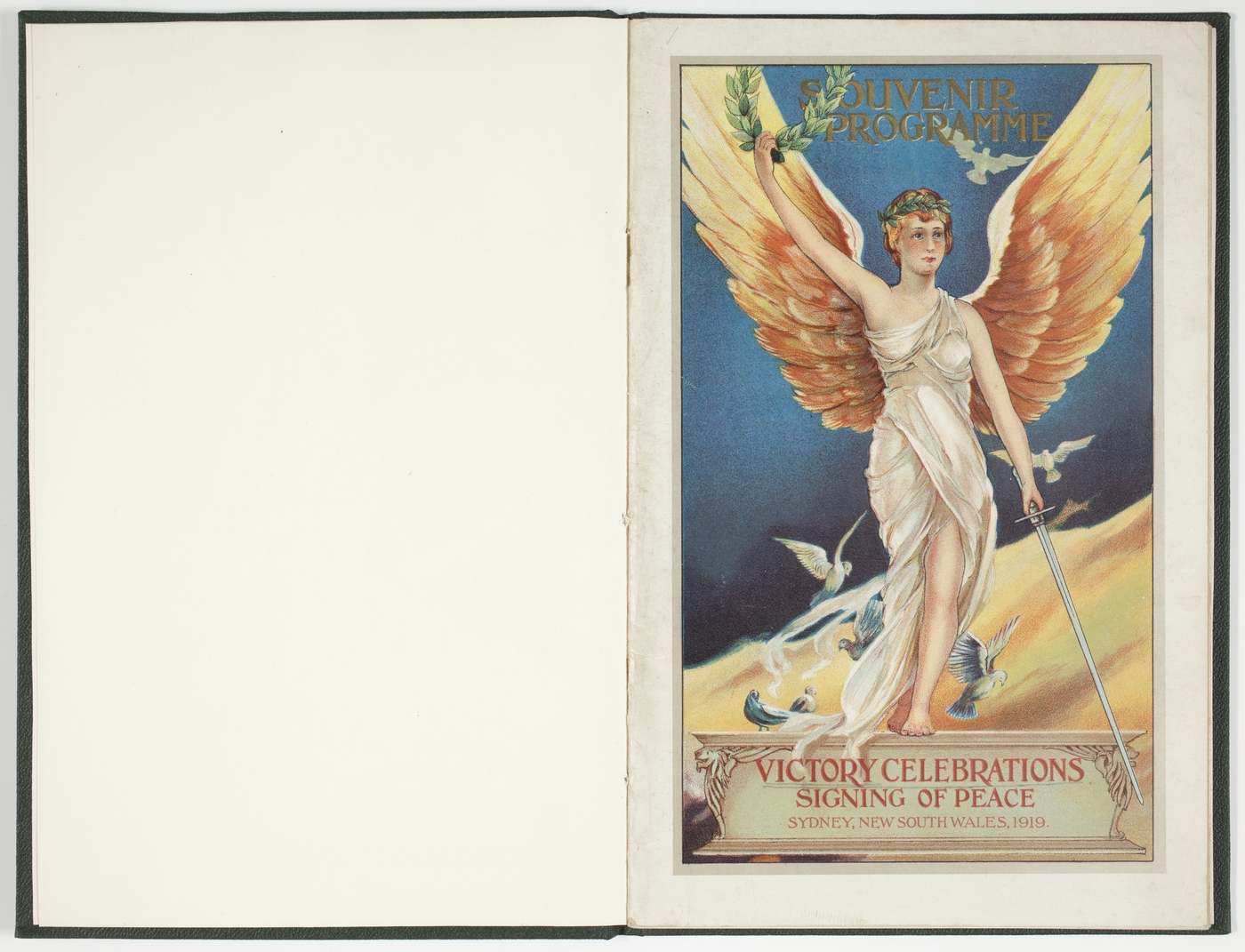 Souvenir programme : victory celebrations (signing of peace), Sydney, New South Wales, July 19th, 1919.