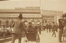 photograph of a street in the 1800s