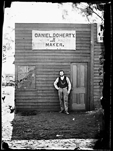 Book maker at Daniel Doherty's Home Rule store.