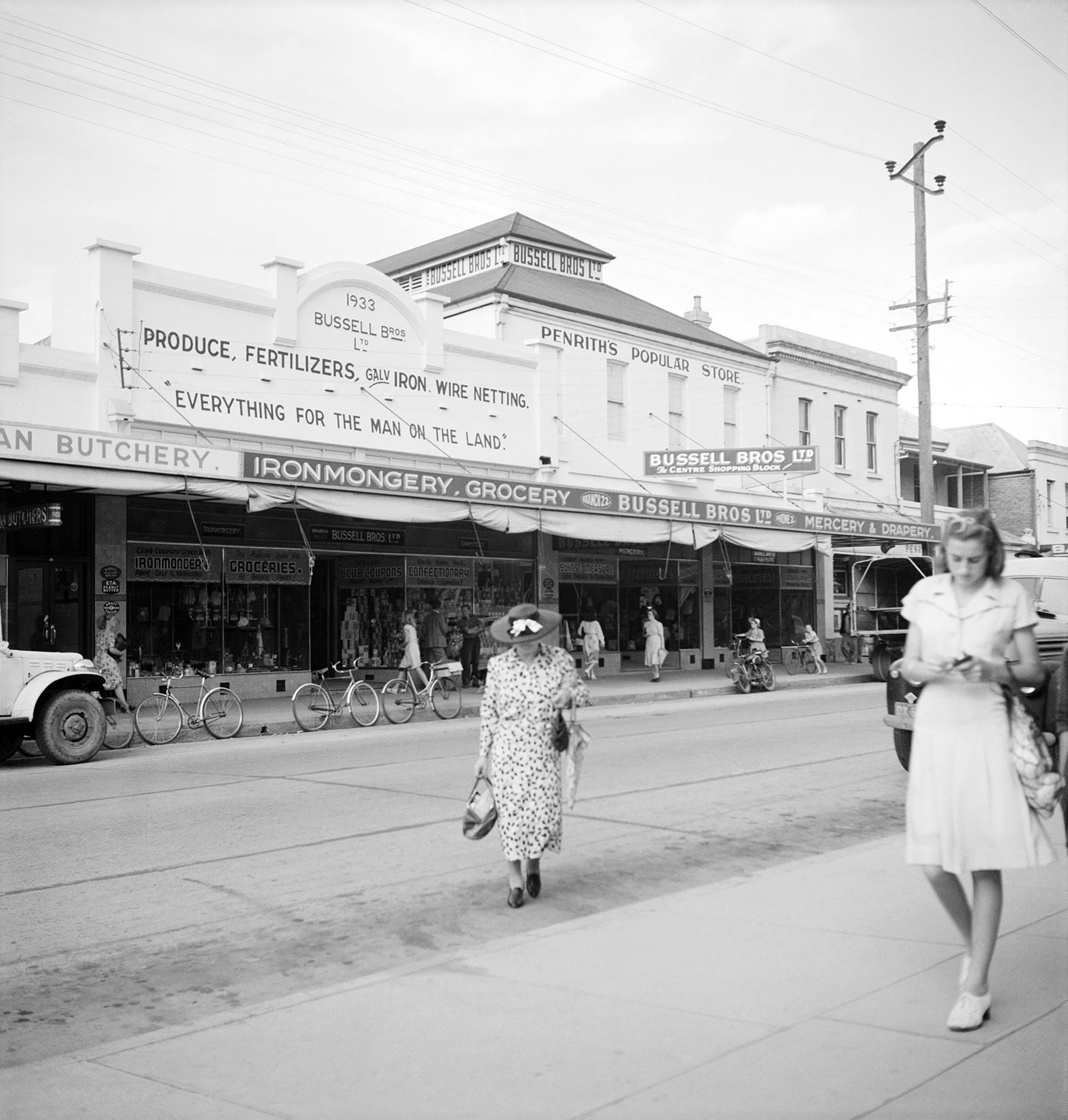 Bussell Brothers shop front, High Street, Penrith by Max Dupain, 1948