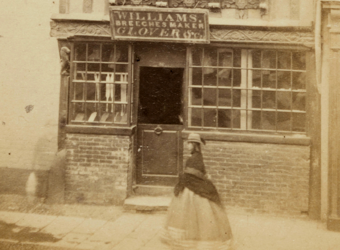 Ancient House, Stratford On Avon (detail), Ernest Edwards, 1863, from albumen print