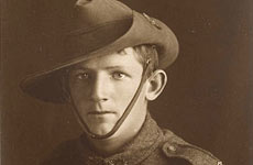 Studio photograph of soldier