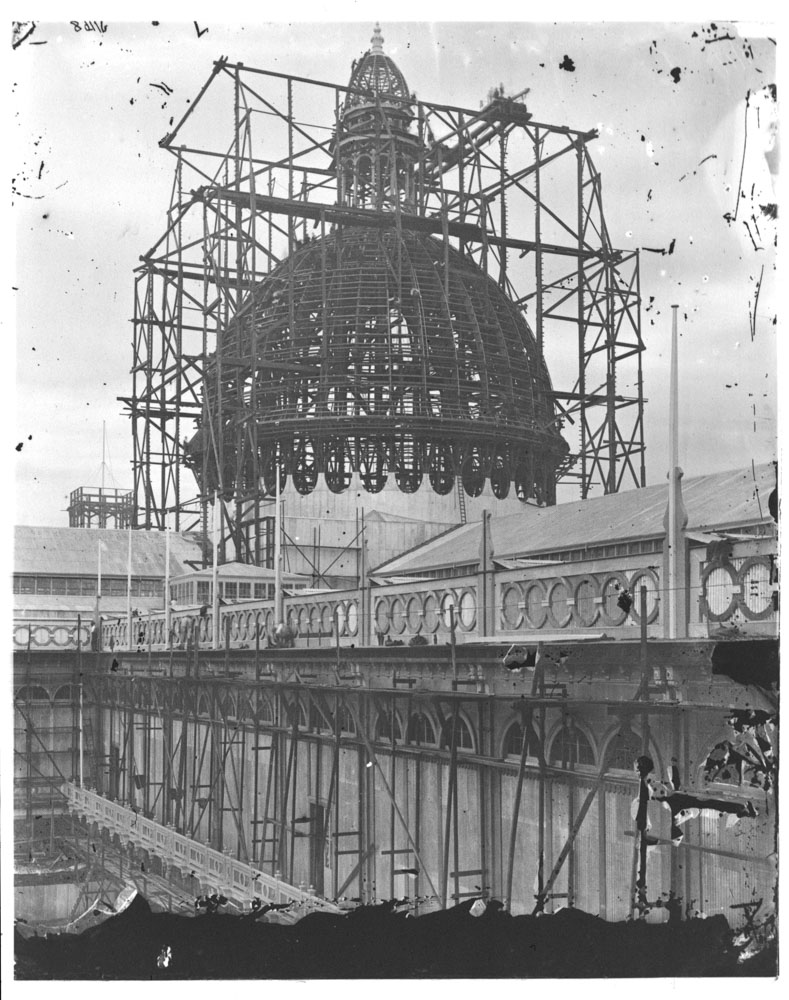 Garden Palace, dome during construction, 1879