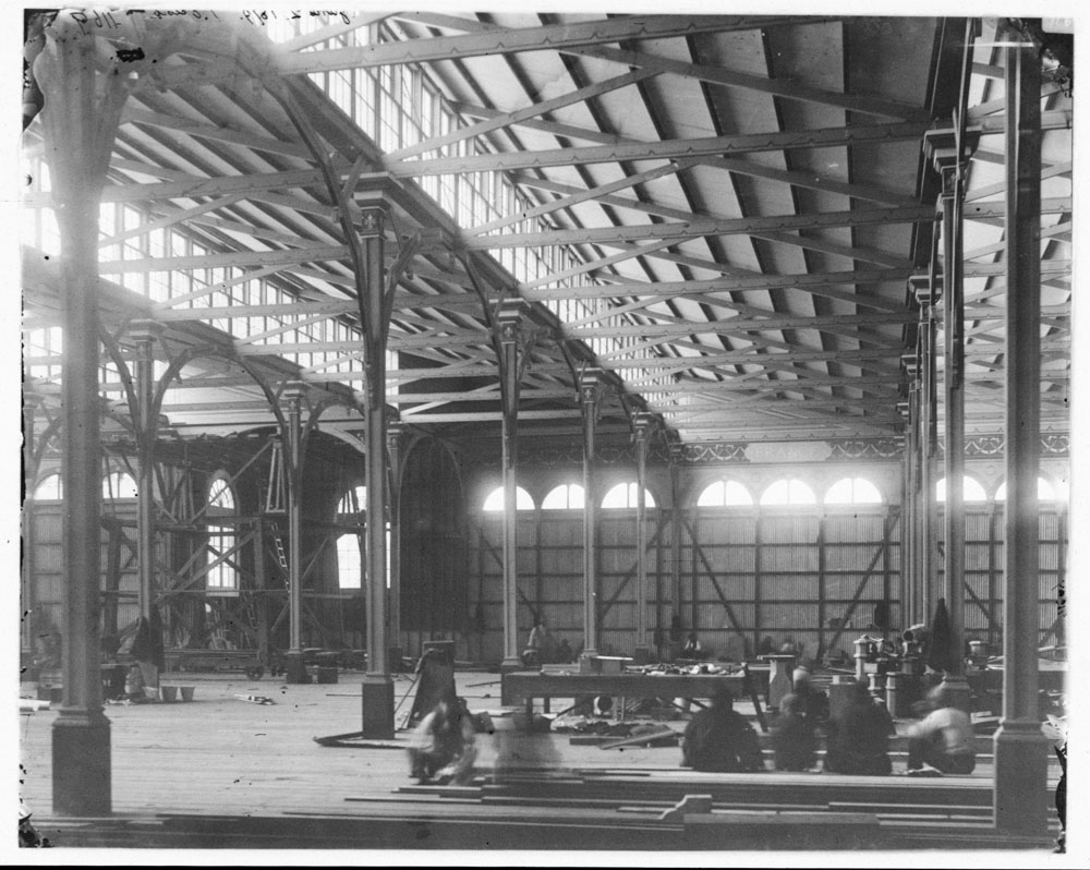 Garden Palace, Sydney, interior during erection