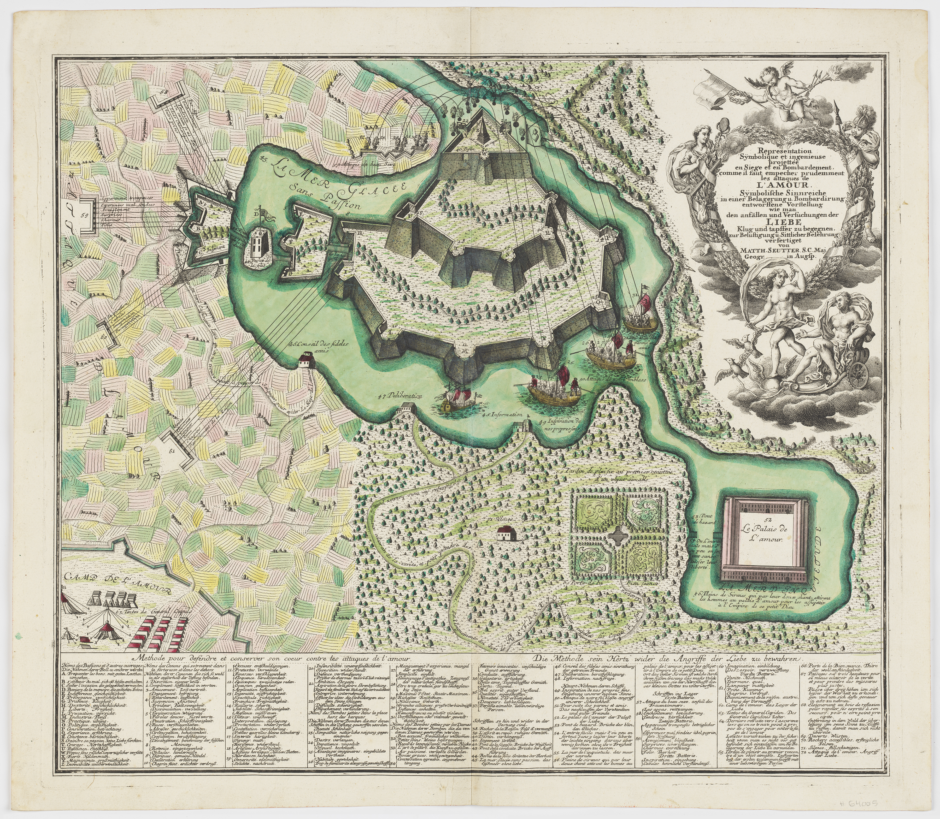 Representation sÿmbolique et ingenieuse projettée en siege et en bombardement, comme il faut empecher prudemment les attaques de l’amour (known as ‘The Attack of Love’) 