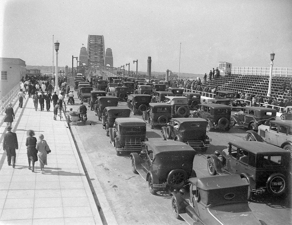 Opening of the Sydney Harbour Bridge, 1932, by Sam Hood., Glass negative, DG ON4/5244