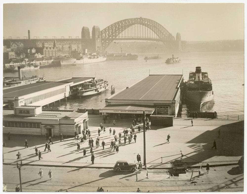 Circular Quay, c.1947, by unknown photographer, Silver gelatin photoprint, PXA 907/22/16