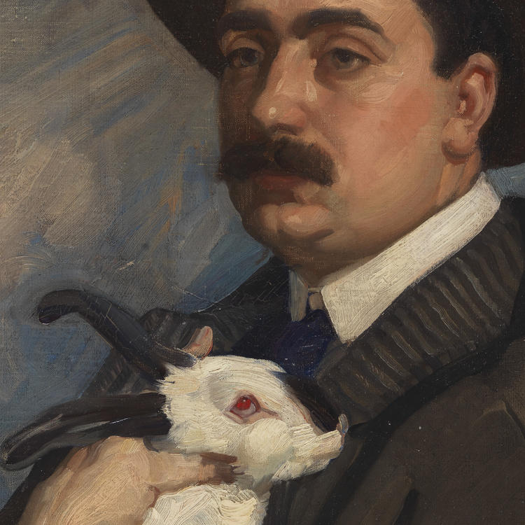 Man with rabbit, ca. 1910 / by George Washington Lambert