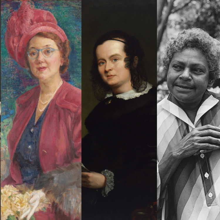 portraits of five women