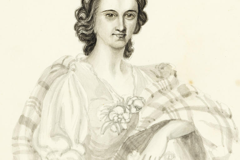 Self-portrait of Charlotte Waring Atkinson, c 1842–46