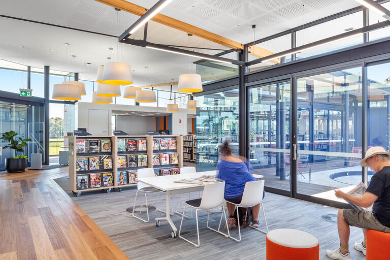 Interior of Warilla Library