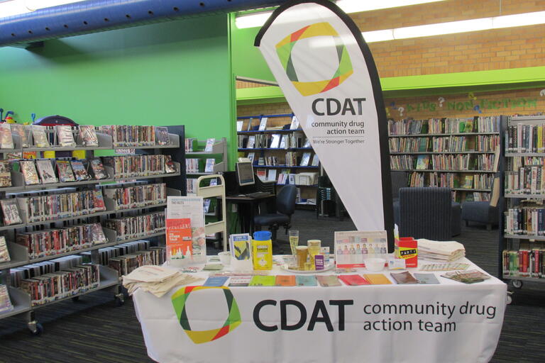 CDAT stall in a public library