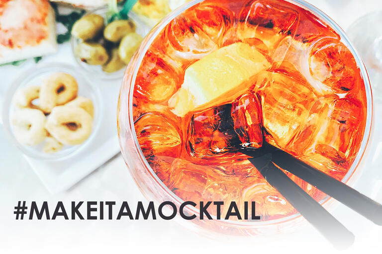 Make it a mocktail and glass