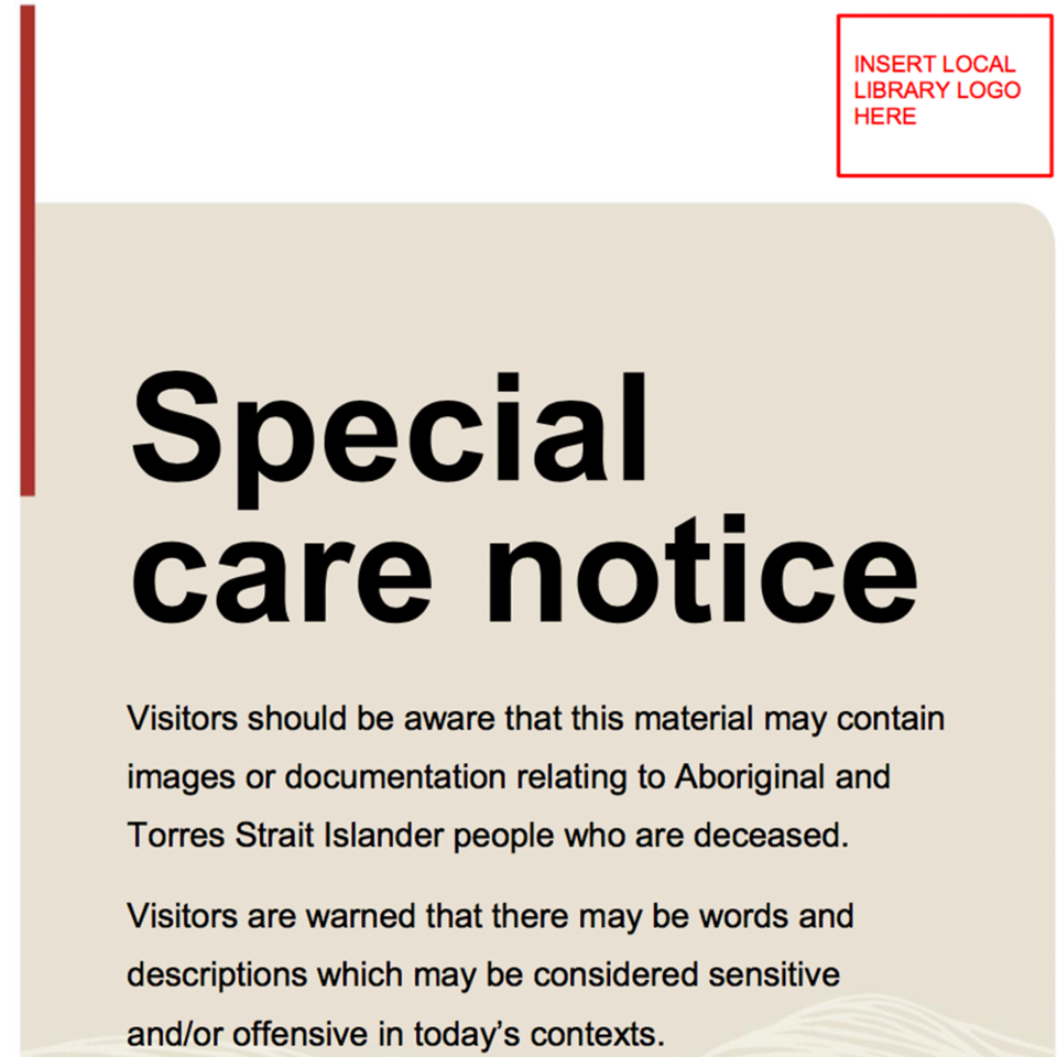 Special Care Notice