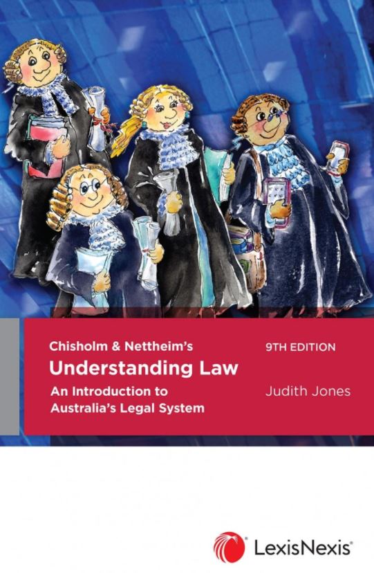 Book cover with cartoon images of lawyers